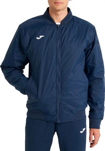 Xhaketë bomber Joma Cervino, sportive, me zinxhir, blu e errët