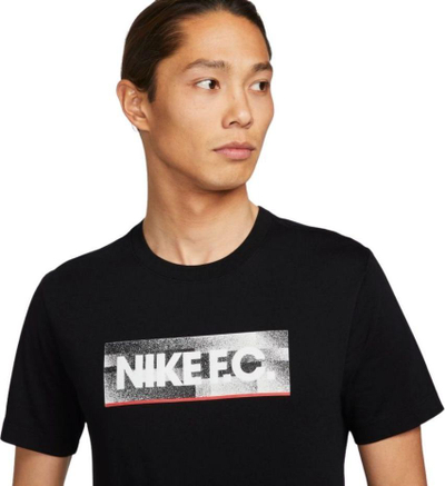 Bluzë Nike FC Tee Seasonal Block, pambuk, për burra, e zezë