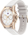 Orë dore Tommy Hilfiger Haven 1782199, për femra, mekanizëm quartz, rrip lëkure, e bardhë