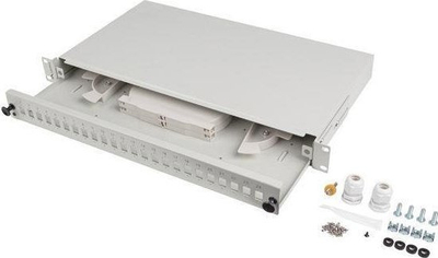 Patch panel optik Lanberg 24 porta SC simplex LC duplex, RACK 19", 1U, gri