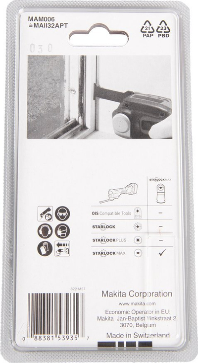 Teh multitool Makita MT B-66450, Starlock Max, 32mm, i zi
