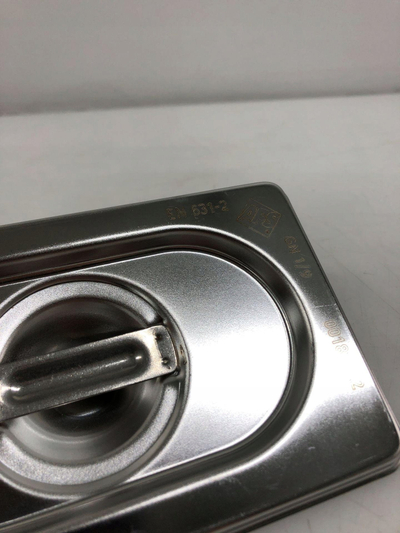 Kapak gastro APS GN 1/9, çelik inoks, 175 x 108 mm, pa vrimë për lugë