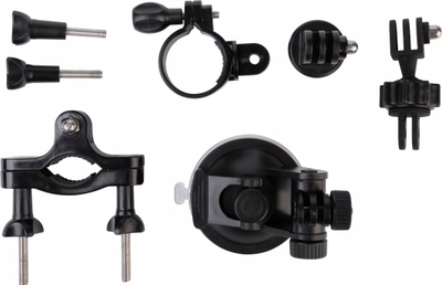 Set aksesorësh montimi Water Wolf UW1.0, clamp dhe kapëse për kamera nënujore, i zi