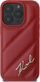 Mbulesë telefoni Karl Lagerfeld Quilted Signature për iPhone 16 Pro 6.3", lëkurë eco, e kuqe