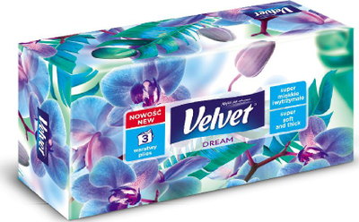 Shami higjienike Velvet Dream Universal, 3 shtresa, 90 copë, shumëngjyrëshe