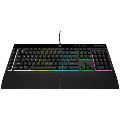 Tastierë Corsair K55 RGB PRO, USB, layout gjerman QWERTZ, e zezë