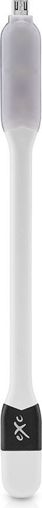 Kabllo USB eXc KABEXCLAMPMUSBWHBL, USB A në micro USB, me dritë LED, bardh e zi