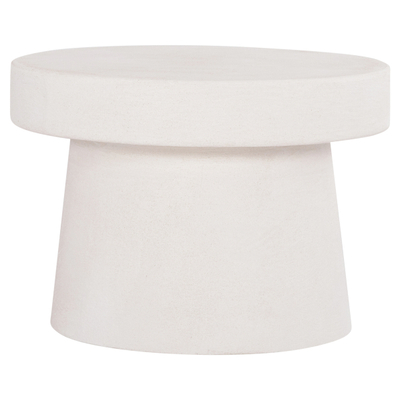 Tavolinë për kafe rrumbullakët Santorini Φ60x42,5Hcm (HM18051), bardhë