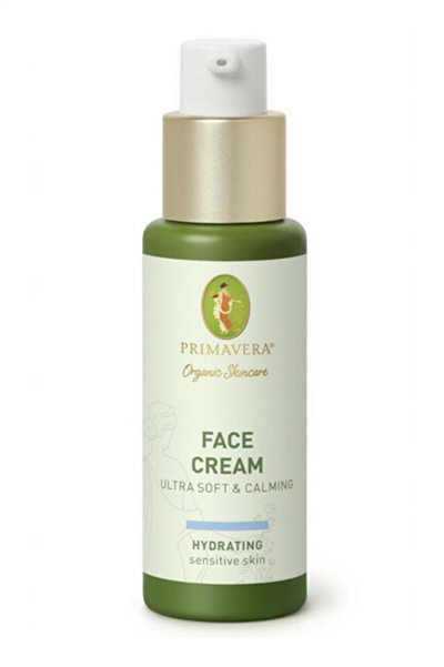 Krem për fytyrë normale dhe të ndjeshme Primavera Ultra soft & Calming (Face Cream), 30 ml