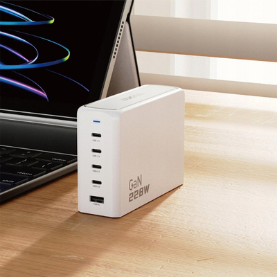 Karikues Dudao A228EU GaN, 1x USB-A, 4x USB-C, PD, 228W 