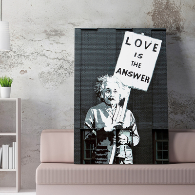 Pikturë murale HomeMarkt Gobi HM4818, kanavacë, 50x70cm, bardhezi