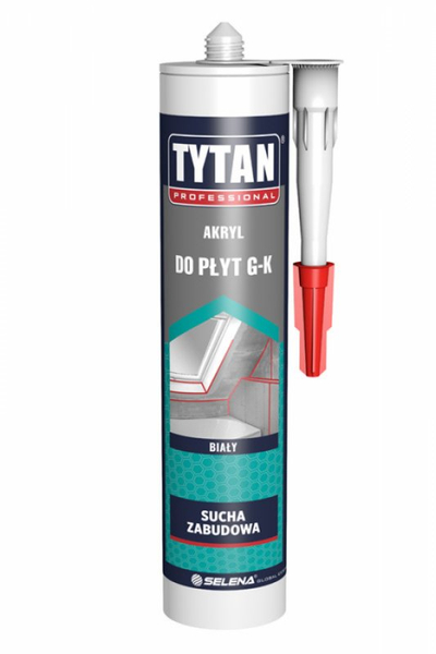 Akull silikon akrilik Tytan Akryl Do Płyt G K, 280ml, për pllaka gips kartoni, i bardhë