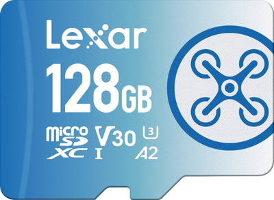 Kartë memorie Lexar FLY High Performance, 128GB, microSDXC UHS-I U3, blu