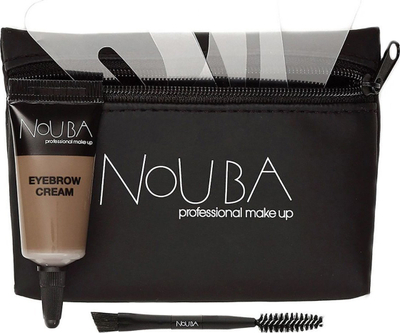 Set për vetulla Nouba, brushë vetullash, xhel vetullash 7 ml, çantë materiali e zezë