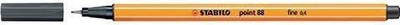 Stilolaps fineliner Stabilo Point 88/97, majë e hollë, gri e ftohtë e thellë