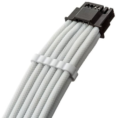 Kabllo furnizimi CableMod C-Series Pro ModMesh 12V-2x6, 65cm, konektor 90°, e bardhë