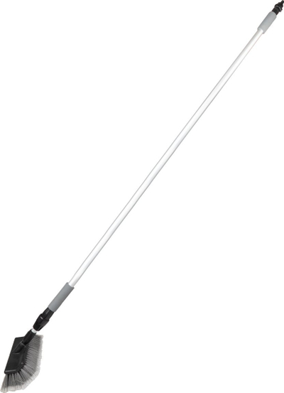 Furçë larëse për vetura AMiO 03954, dorezë teleskopike 3m, lidhës për zorrë uji, gri