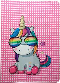 Mbulesë universale tablet GreenGo Rainbow Unicorn, 9-10", poliuretan, rozë