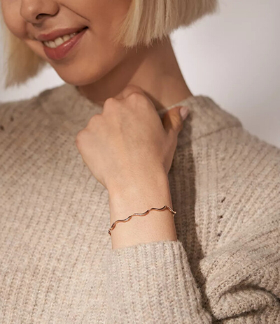 Byzylyk për femra Skagen Wave SKJ1787791, i artë rozë