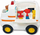 Lodër Kiddieland makinë ambulance, e bardhë