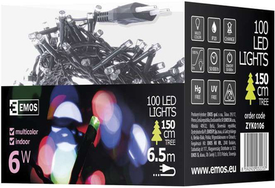 Drita për Krishtlindje Emos, 100 LED me ngjyra
