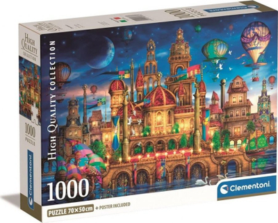 Puzzle Clementoni Downtown, 1000 pjesë, 70 x 50 cm, shumëngjyrësh