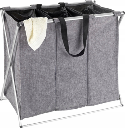 Kosh rrobash Wenko Hampers Grey Trio, 3 ndarje, palosës, gri