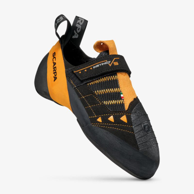 Këpucë ngjitje Scarpa Instinct VS, nr 39, me Velcro, portokalli me të zezë