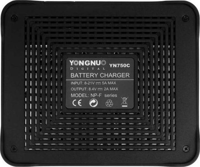 Karikues baterish Yongnuo YN750C, për bateri Sony NP F, dy slote, i zi