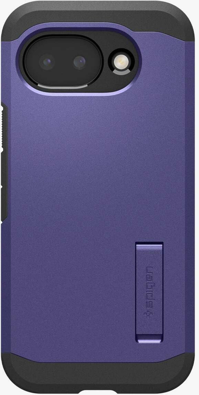 Kopertinë telefoni Spigen Tough Armor MagSafe, për Google Pixel 10a, me mbajtëse, vjollce Ash