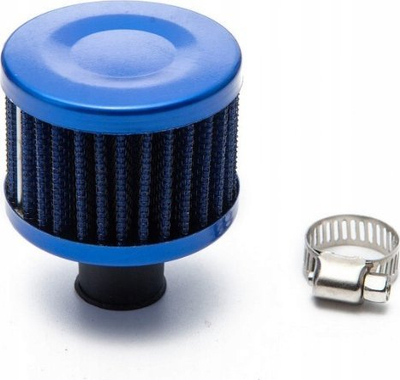 Filtrim karteri universale 12mm, me shtrëngues metalik, blu