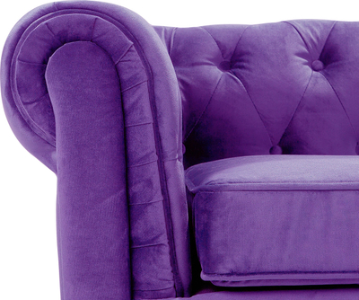 Fotelje Chesterfield Velvet, kadife, stil klasik, vjollcë