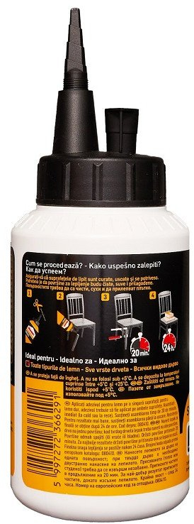 Ngjitës druri MOMENT Wood Standard, për përdorim mrena, 250g, i bardhë