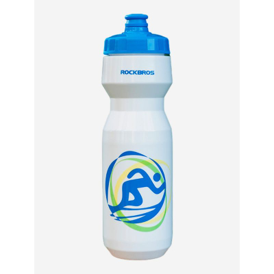 Shishe biçiklete Rockbros DCBT69B, 750 ml, plastike BPA free, e bardhë blu