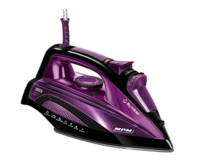 Hekur me avull MPM MZE-21/RS, taban qeramik, sistem anti-kalk, gri