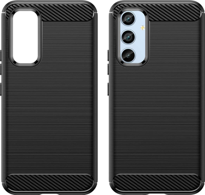 Kllëf telefoni karbon për Samsung Galaxy A54 5G, TPU i butë, mbron nga goditjet, i zi