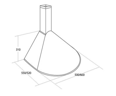 Aspirator kuzhine Akpo WK-5 Rondo Turbo 60, 60 cm, inox