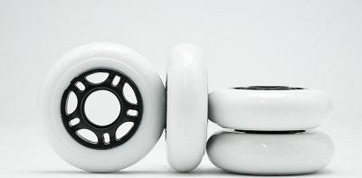 Rrota për patina inline, set 64mm 4 copë, fortësi 82A, ngjyrë e bardhë