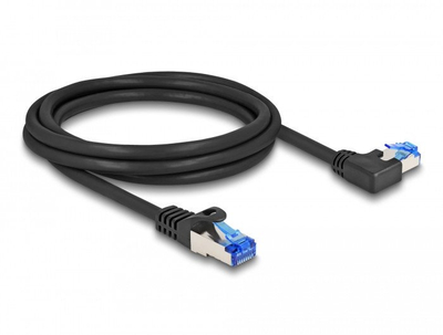 Kabllo interneti Delock RJ45 Cat6a, S/FTP, 2m, e zezë