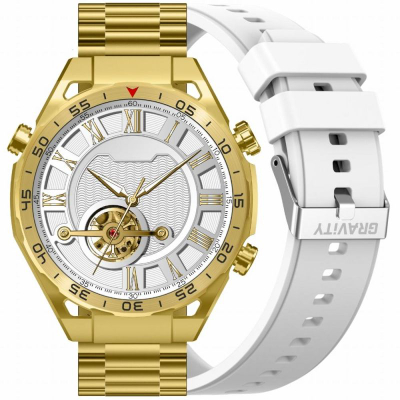 Smartwatch Gravity GT13-2, ekran 1.39", Bluetooth 5.2, gold