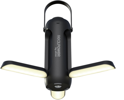 Dritë jashtme LED RealPower Outdoor Light 190, me diell, 6000mAh, e zezë