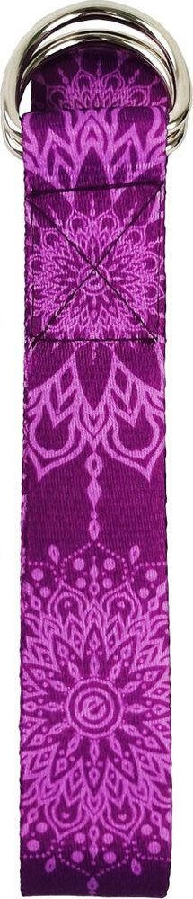 Rrip yoga Enero Fit, prej terylene, me unaza D-ring, ngjyrë fuksia