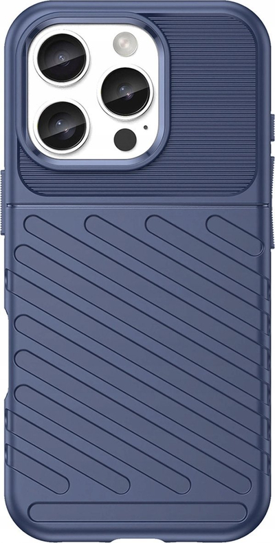 Mbrojtëse telefoni Thunder Case Silicone, për iPhone 16 Pro, silikon, blu