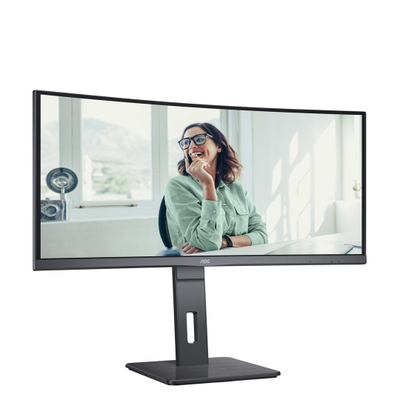 Монитор AOC CU34P3CV, 34", UltraWide Quad HD, црн