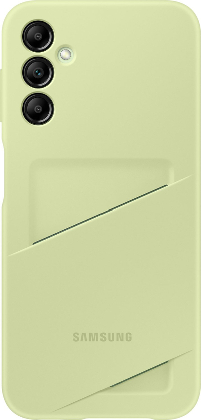 Maskë telefoni Samsung Card Slot Cover për Galaxy A14, me xhep karte, ngjyrë lime