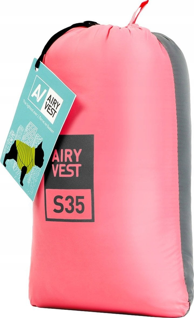 Xhaket për qen AiryVest Ultra Light S 35, i kthyeshëm, grafit rozë