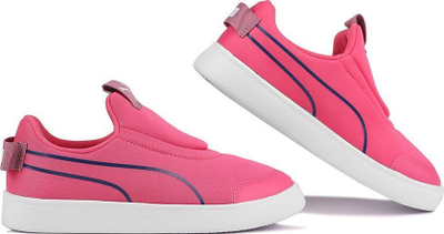 Atlete për kalamaj Puma Courtflex V2 Slip On PS, pa lidhëse, nr 32.5, rozë