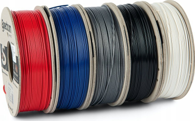 Set filament 3D Spectrum ASA 275, 1.75mm, 5x250g, miks ngjyrash Polar White, Deep Black, Silver Star, Navy Blue, Bloody Red