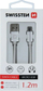 Kabllo USB Swissten USB A në micro USB, 1.2m, 3A, gri