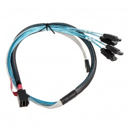 Kabllo MiniSAS SilverStone CPS05-RE, 60cm, 12Gb/s, e zezë